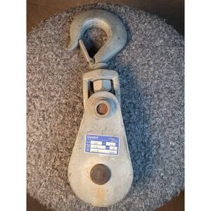 Campbell Cooper 4099V 4 Ton Snatch Block Swivel Hook 1/2" Wire Rope Made USA